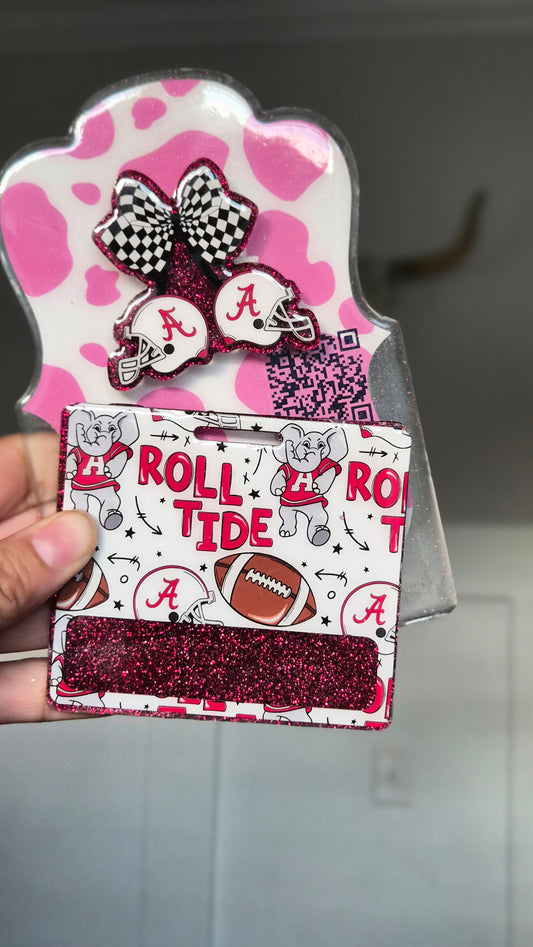 Alabama roll tide badge buddy set