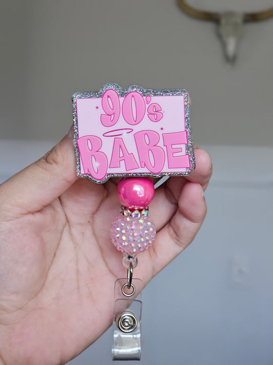 90's babe badge reel/keychain/popsocket