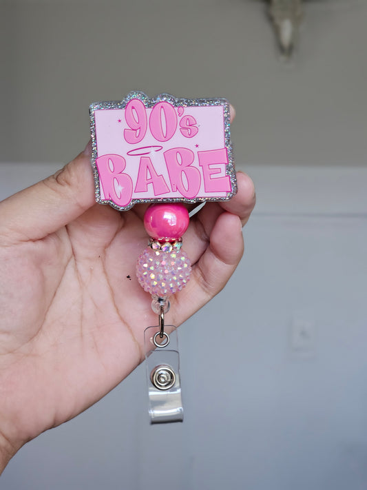 90's babe badge reel/keychain/popsocket